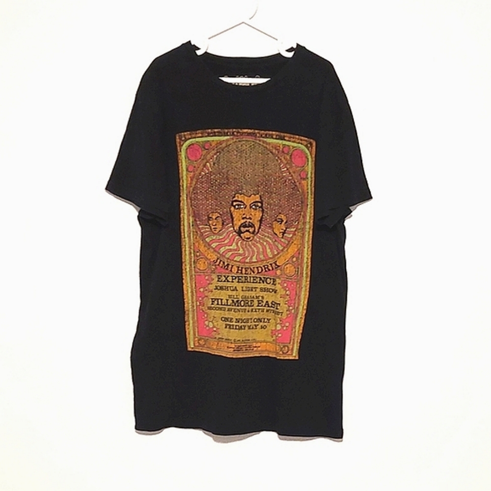 Jimi Hendrix Experience Black Short Sleeved Graphic Band T-Shirt VGUC Size S
